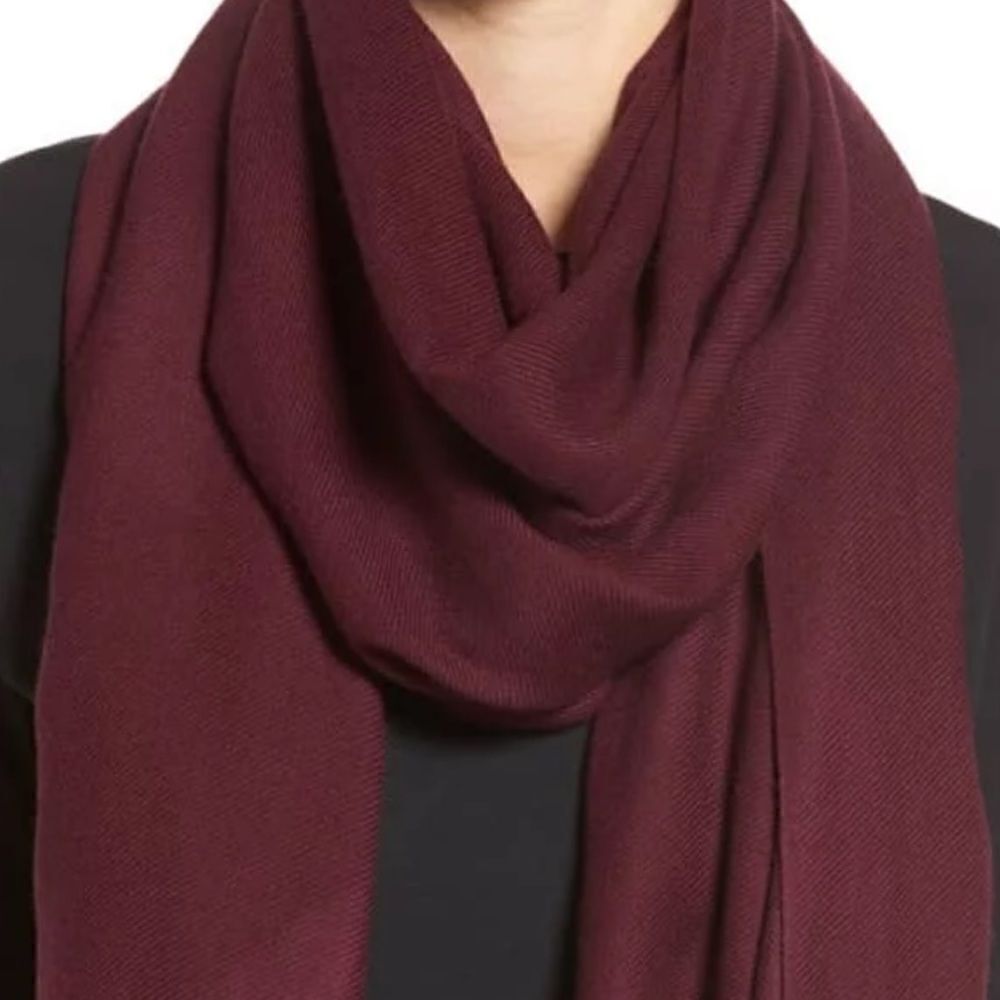 Nordstrom cashmere Burgundy Scarf NWT